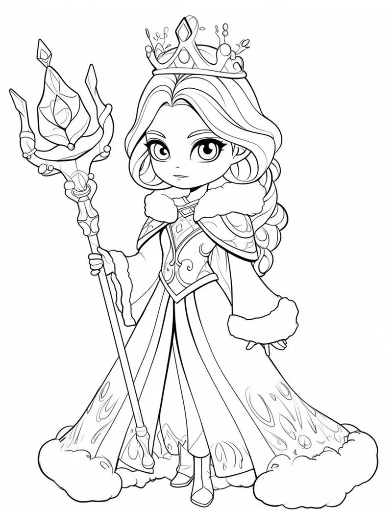 tranh tô màu công chúa anime 37
