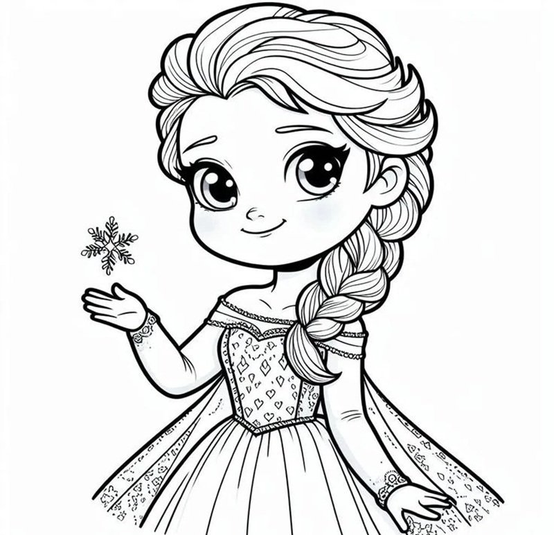 tranh tô màu công chúa anime 38