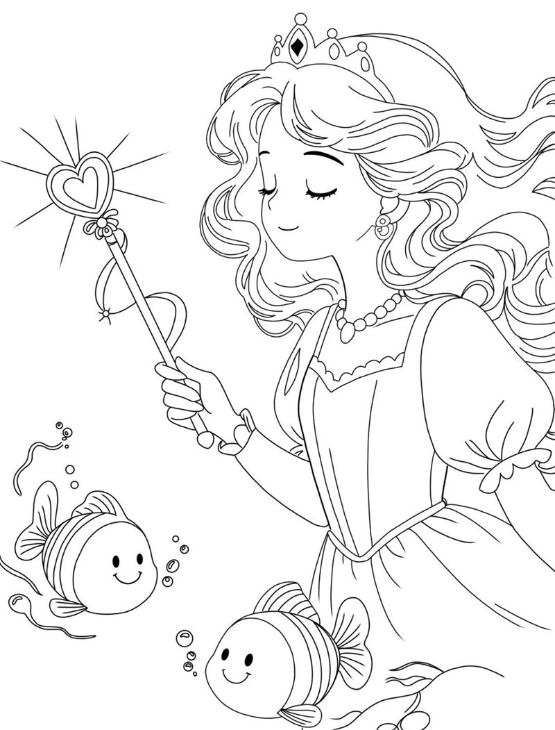 tranh to màu công chúa đẹp nhất