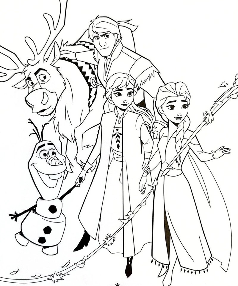 tranh tô màu công chúa elsa 12
