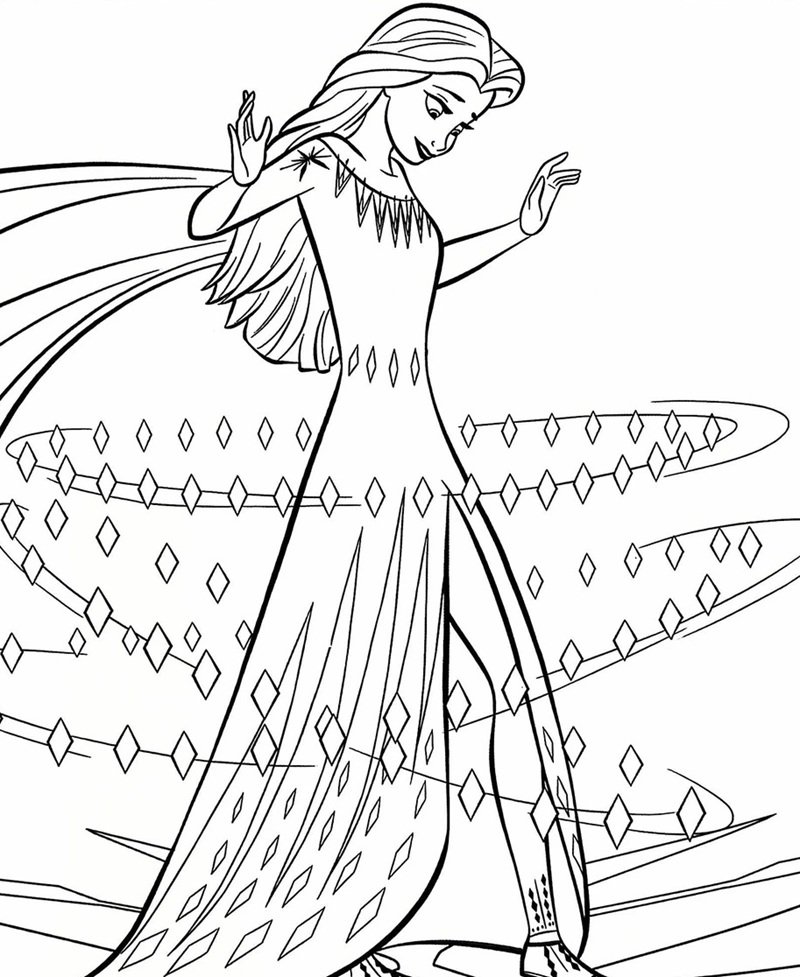 tranh tô màu công chúa elsa 13