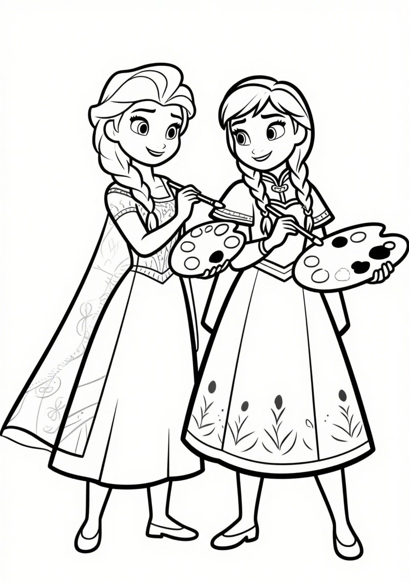 tranh tô màu công chúa elsa 16