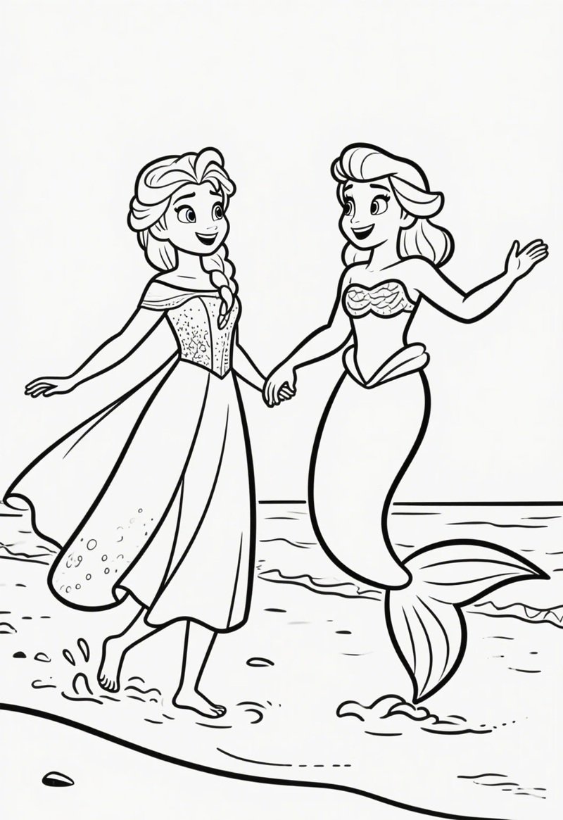 tranh tô màu công chúa elsa 17