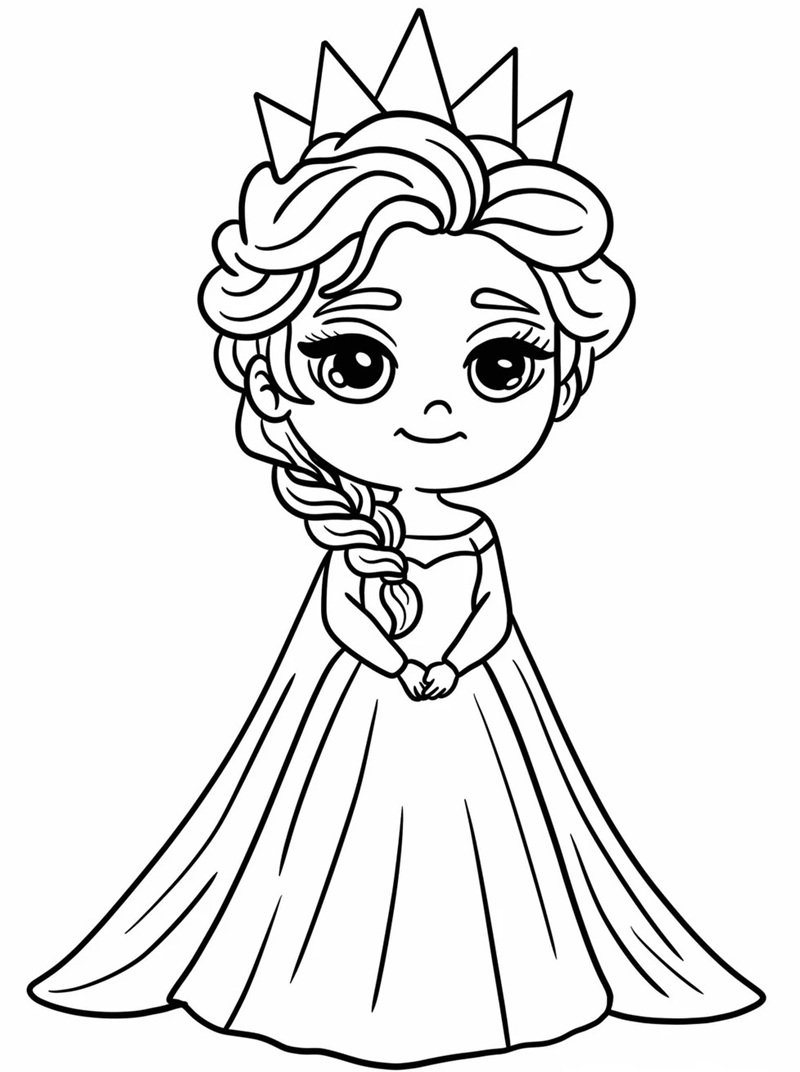 tranh tô màu công chúa elsa 25