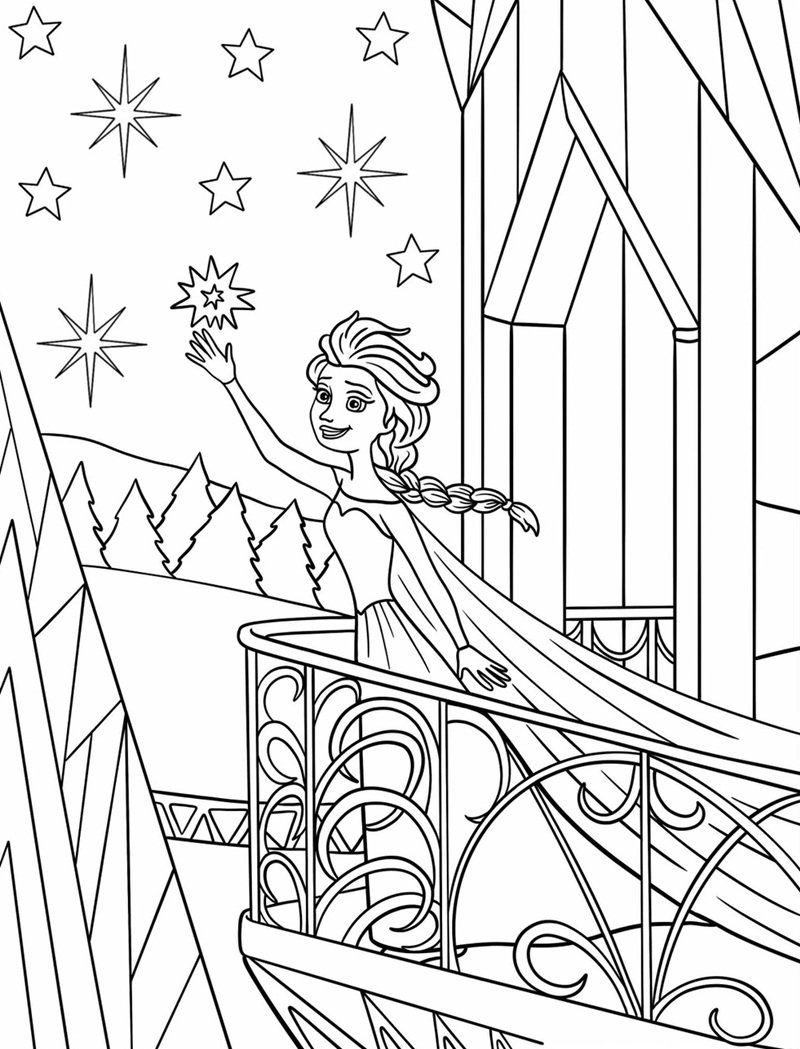 tranh tô màu công chúa elsa 26