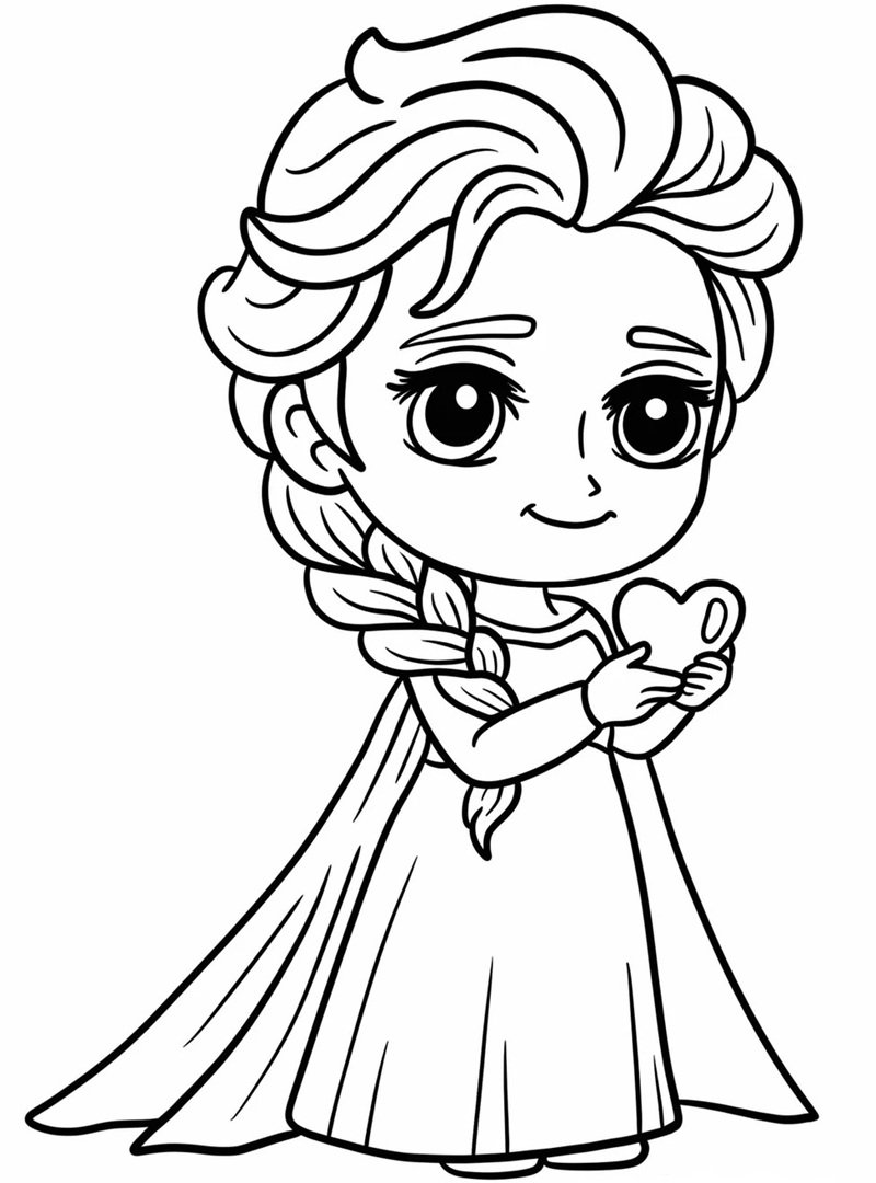 tranh tô màu công chúa elsa 27