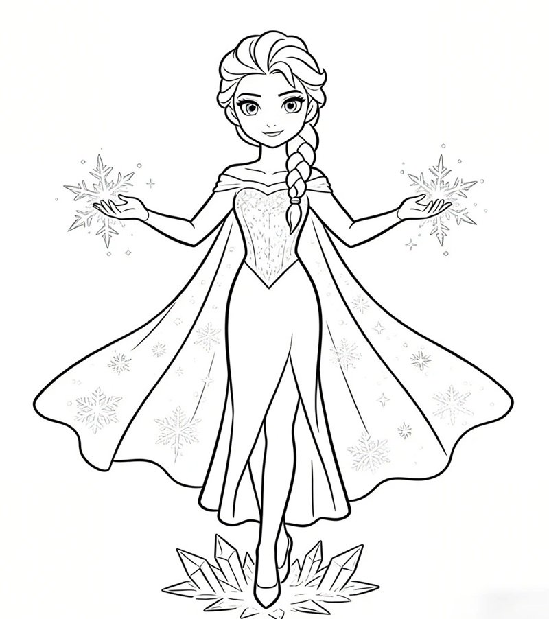 tranh tô màu công chúa elsa 28