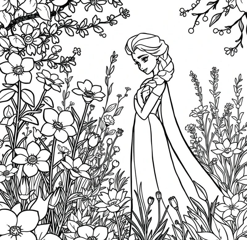 tranh tô màu công chúa elsa 33