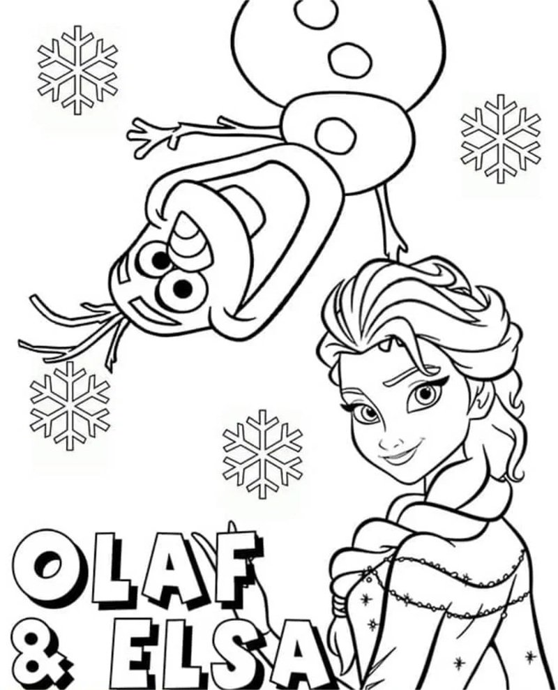 tranh tô màu công chúa elsa 34