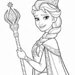 tranh tô màu công chúa elsa 36