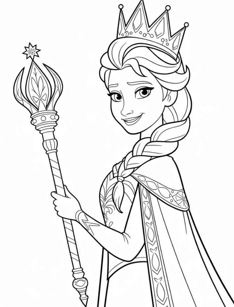 tranh tô màu công chúa elsa 36
