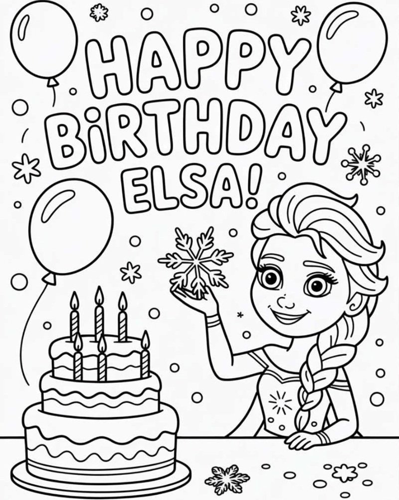 tranh tô màu công chúa elsa 38