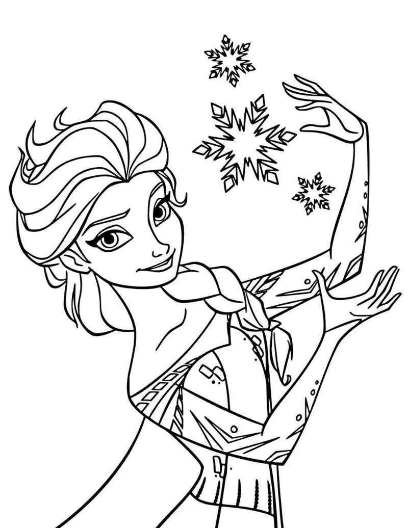 tranh tô màu công chúa elsa 4