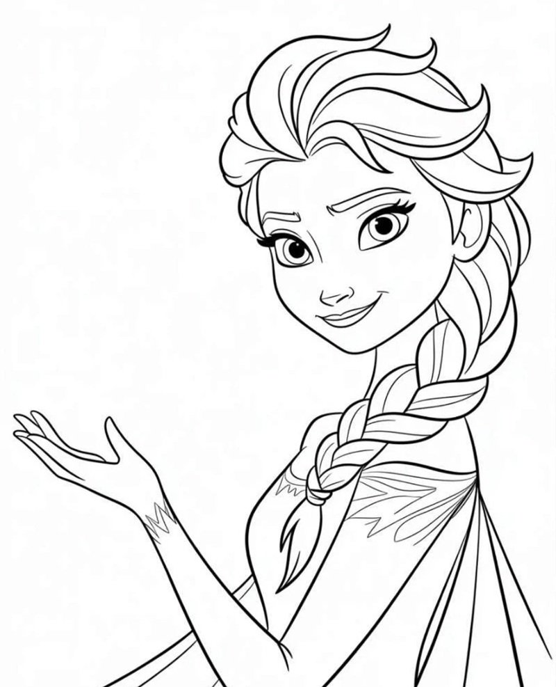 tranh tô màu công chúa elsa 40