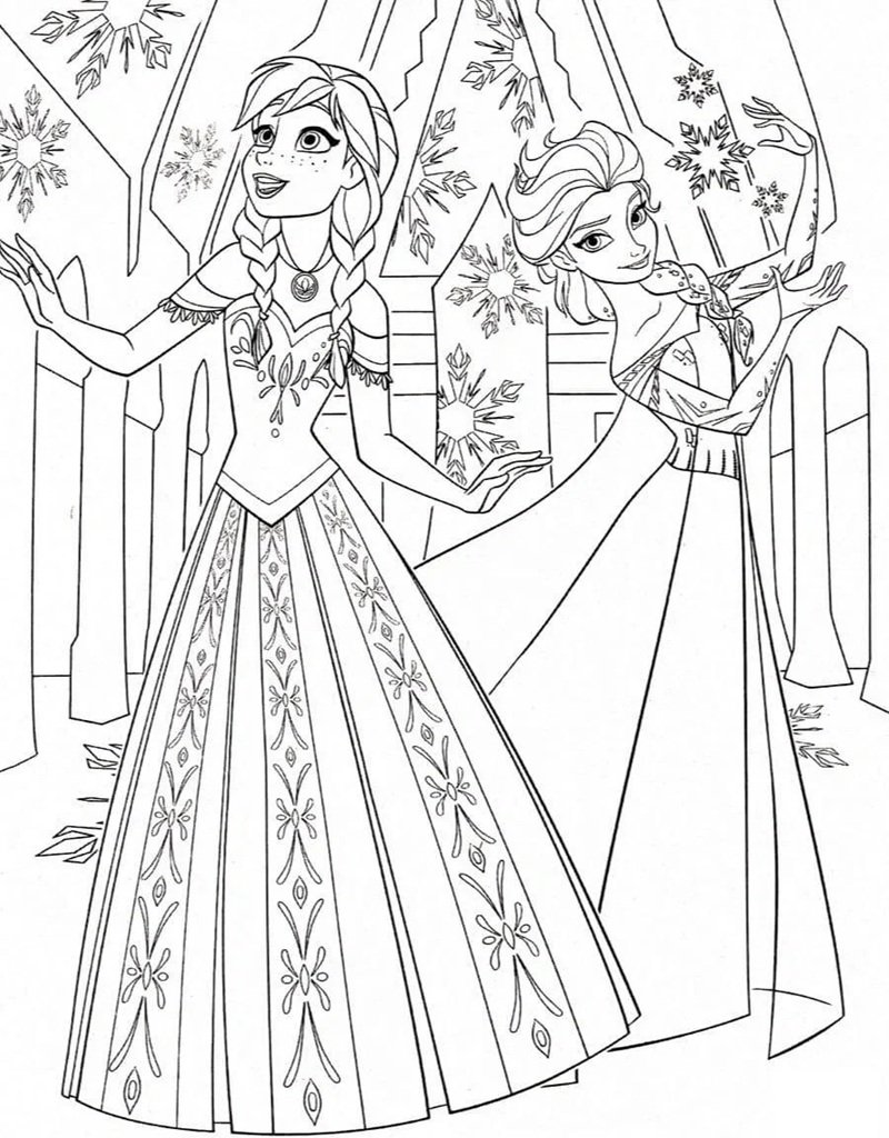 tranh tô màu công chúa elsa 5