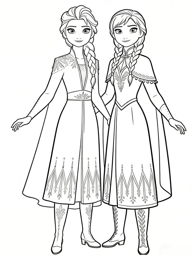 tranh tô màu công chúa elsa 8