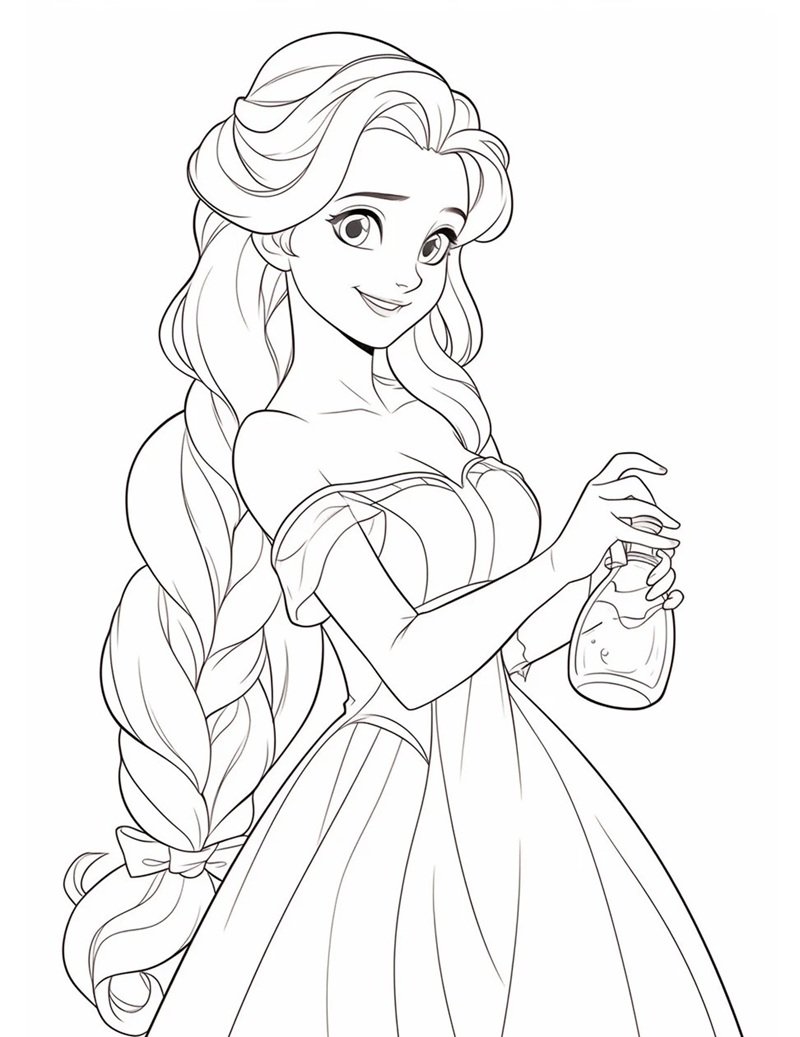 tranh to màu công chúa hàn quốc