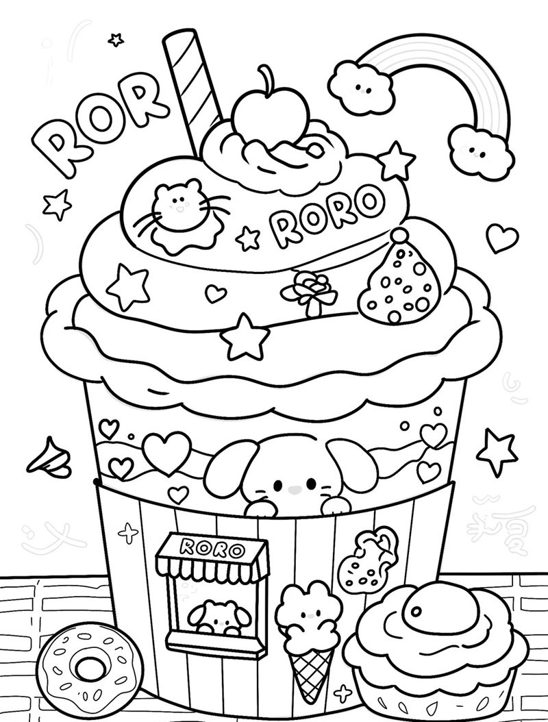 tranh tô màu cute 10