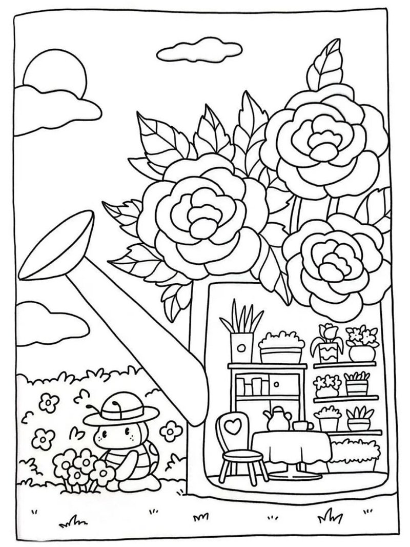 tranh tô màu cute 24