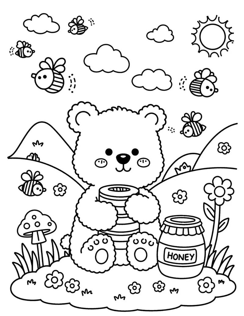 tranh tô màu cute 25