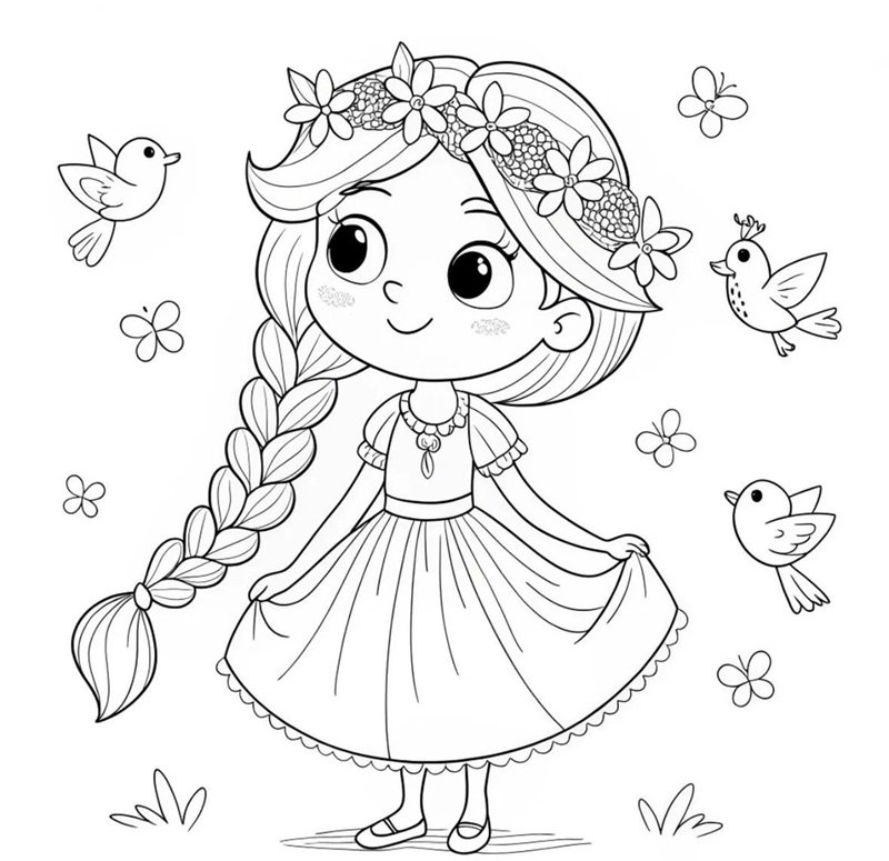 tranh tô màu cute 26