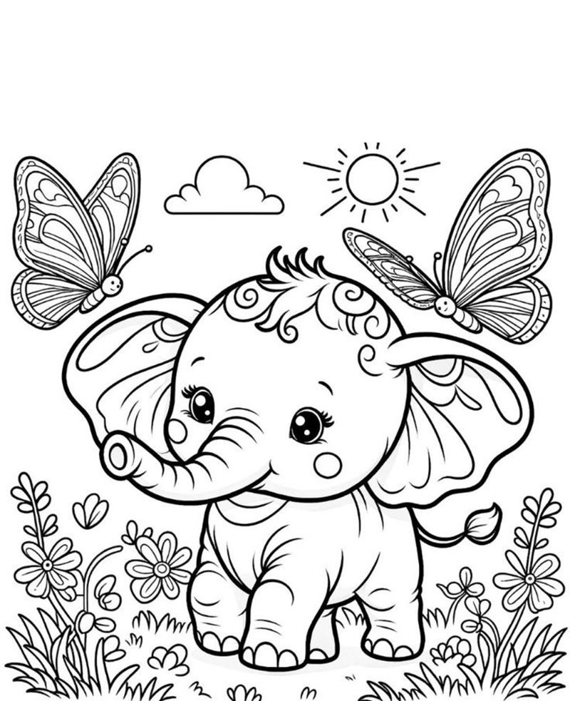 tranh tô màu cute 5