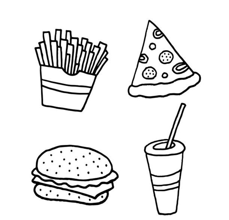 tranh tô màu đồ ăn 1