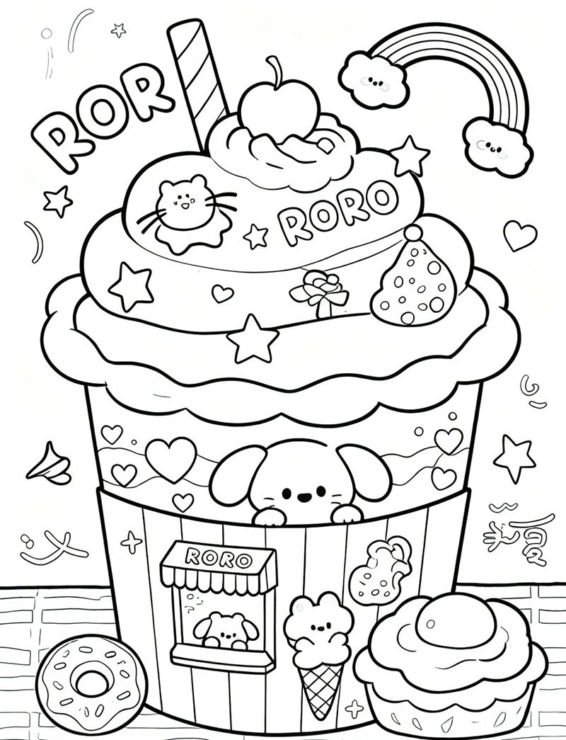 tranh tô màu đồ ăn 10