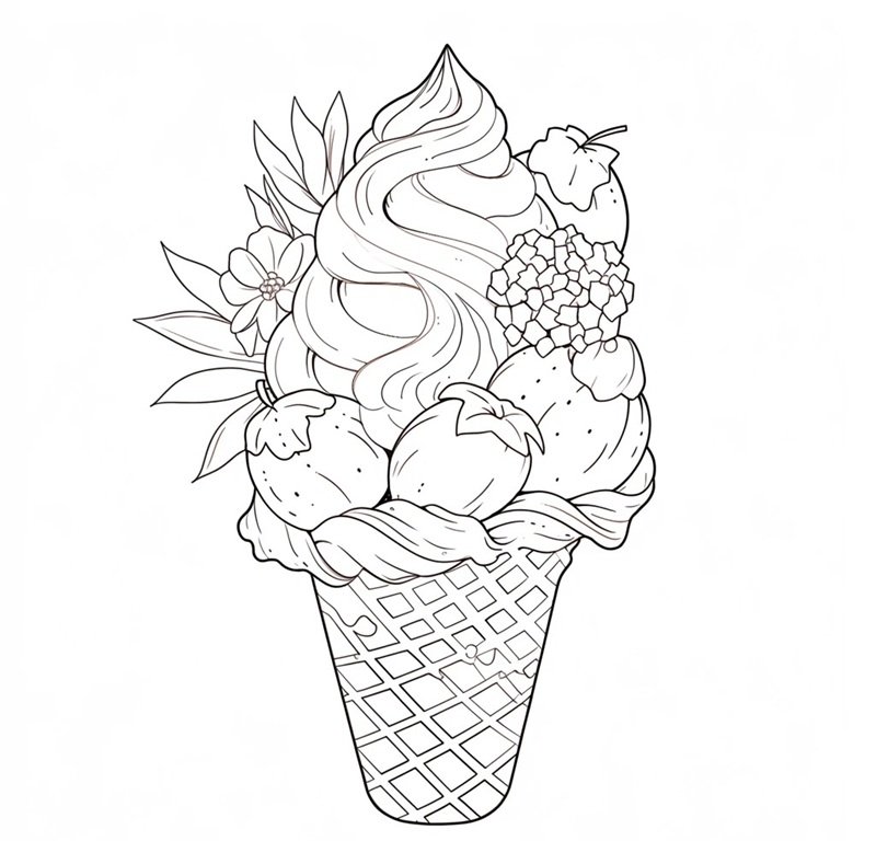 tranh tô màu đồ ăn 11