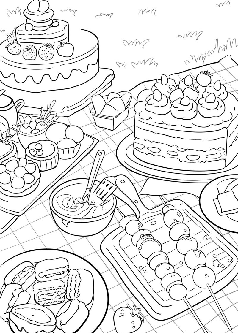 tranh tô màu đồ ăn 33