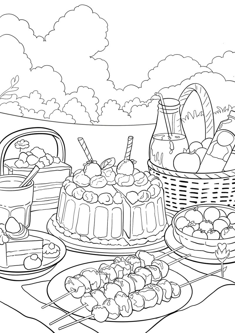 tranh tô màu đồ ăn 34