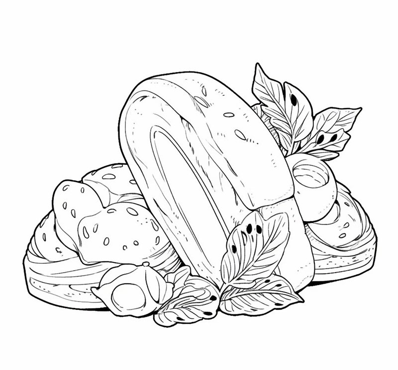 tranh tô màu đồ ăn 37