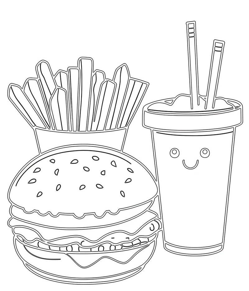 tranh tô màu đồ ăn 6