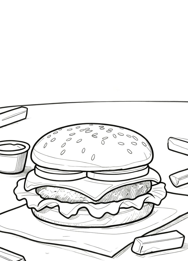 tranh tô màu đồ ăn 7