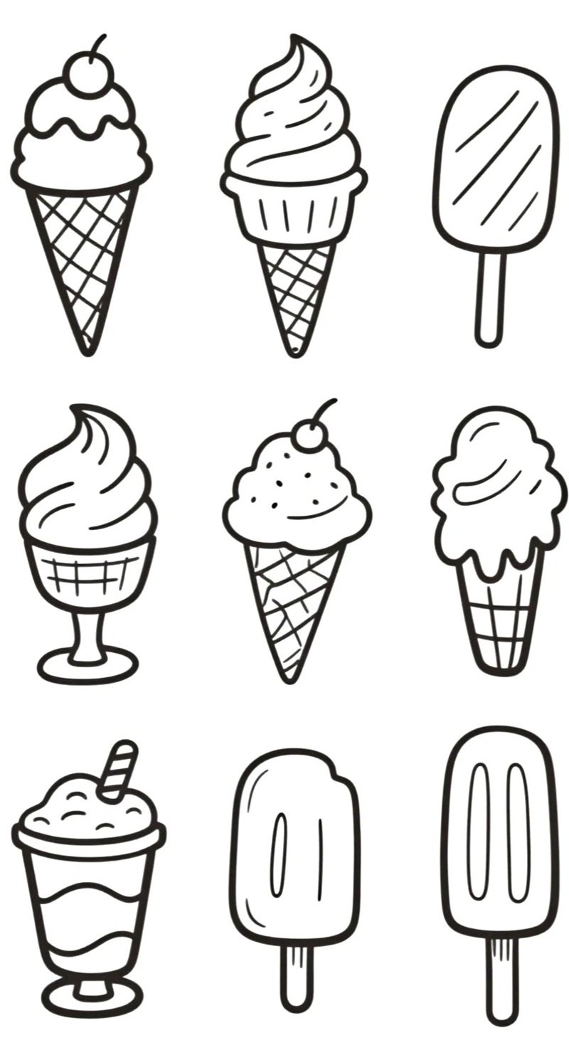 tranh tô màu đồ ăn cute mini 13