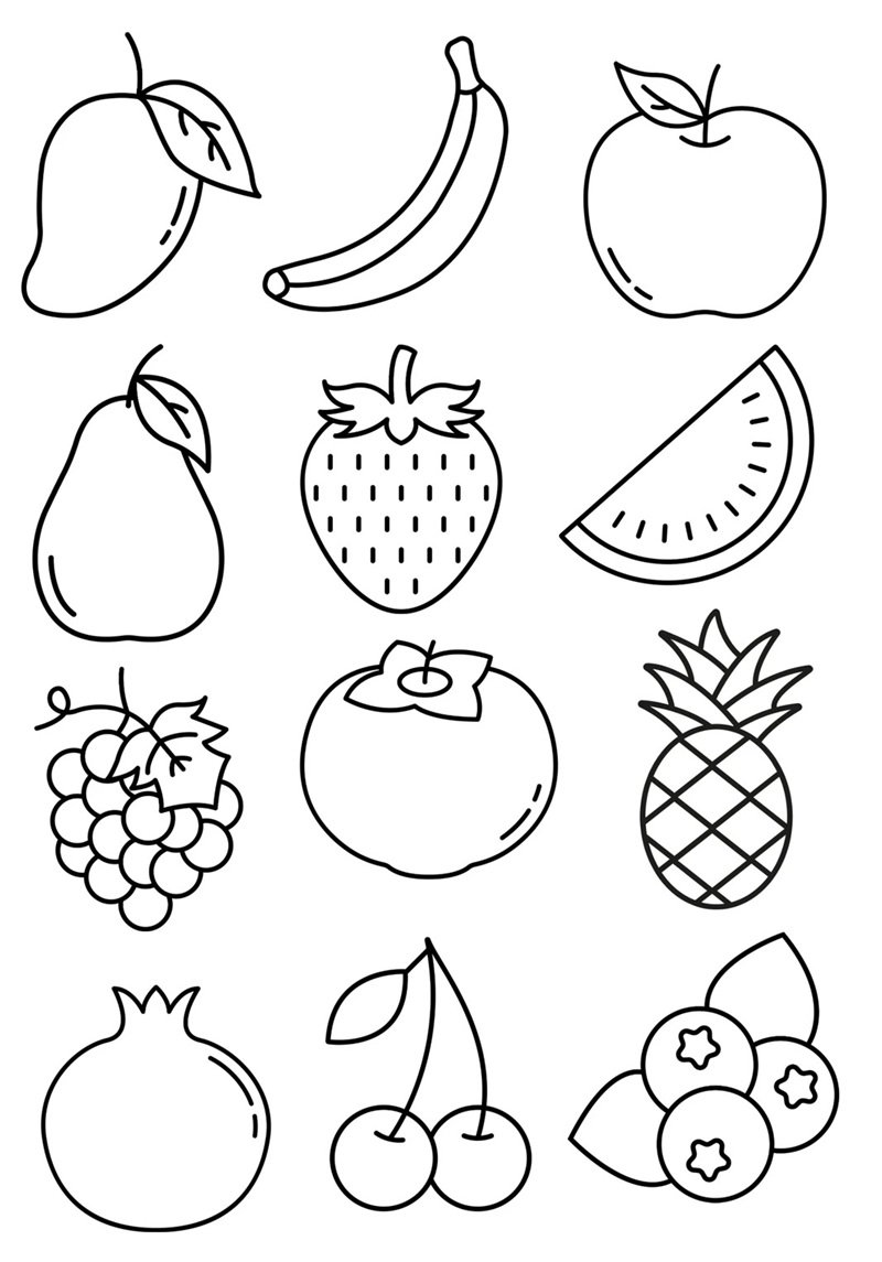 tranh tô màu đồ ăn cute mini 30