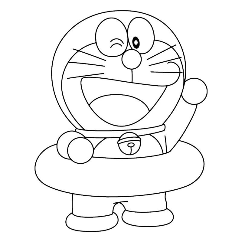 tranh tô màu doremon 14