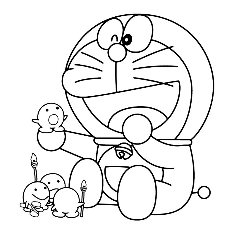tranh tô màu doremon 16