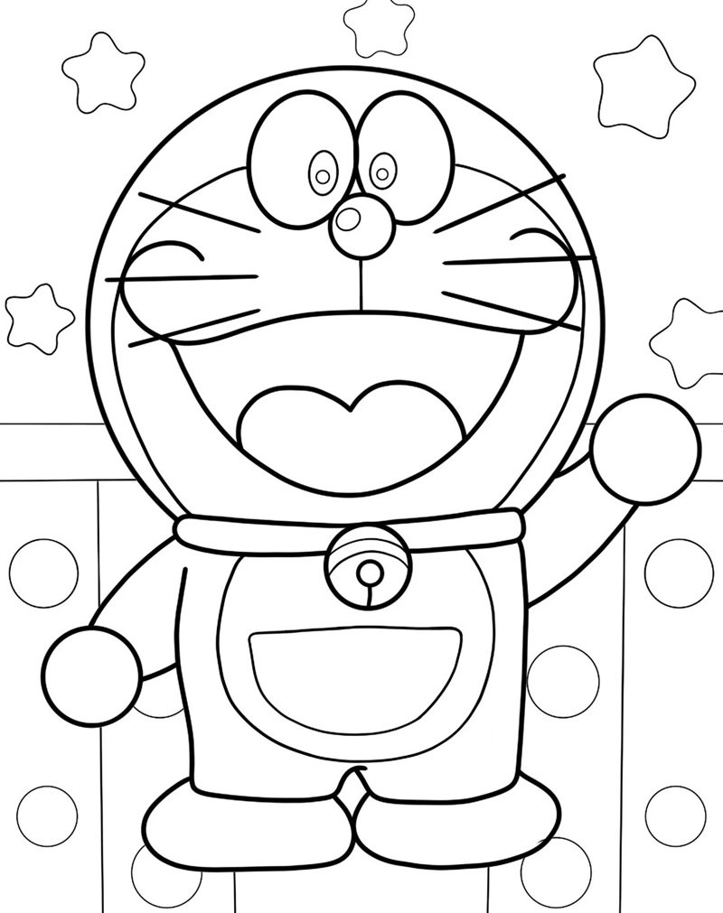 tranh tô màu doremon 18