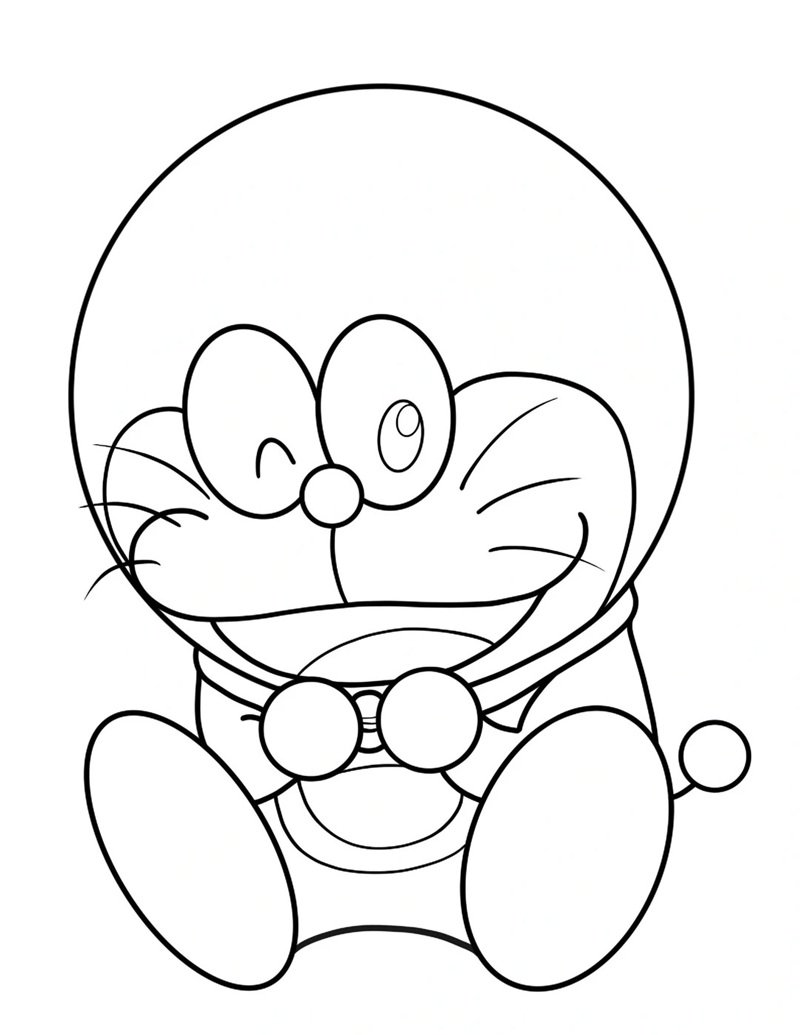 tranh tô màu doremon 19