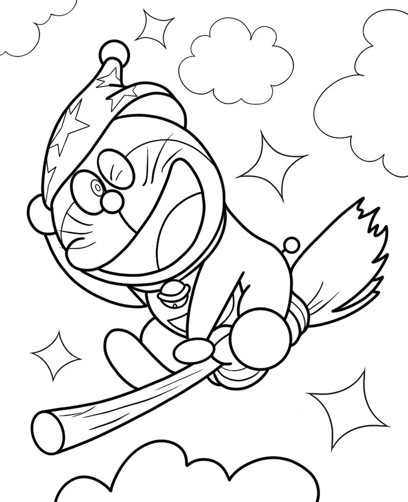 tranh tô màu doremon 20