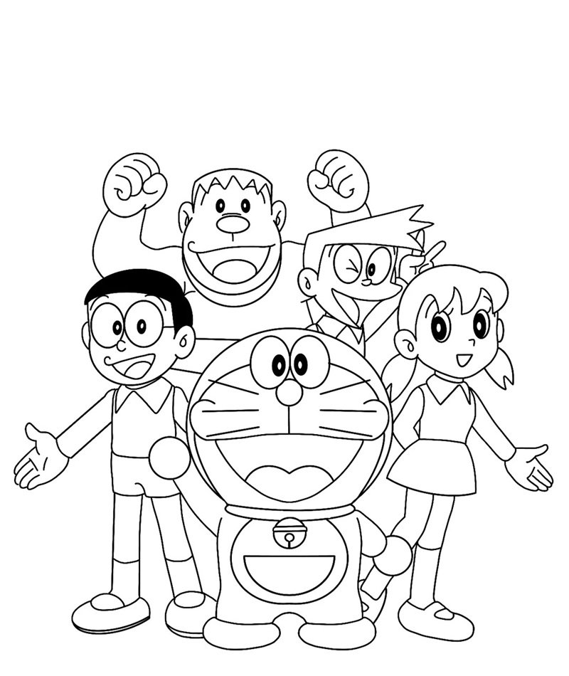 tranh tô màu doremon 22