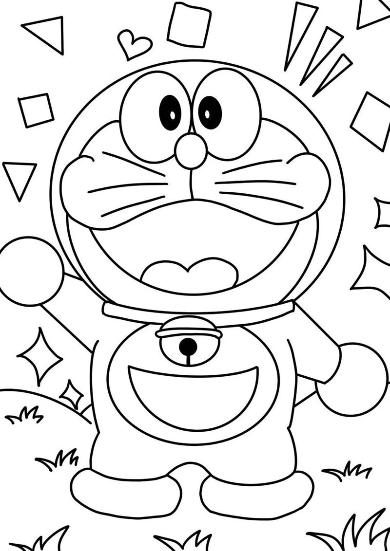 tranh tô màu doremon 25