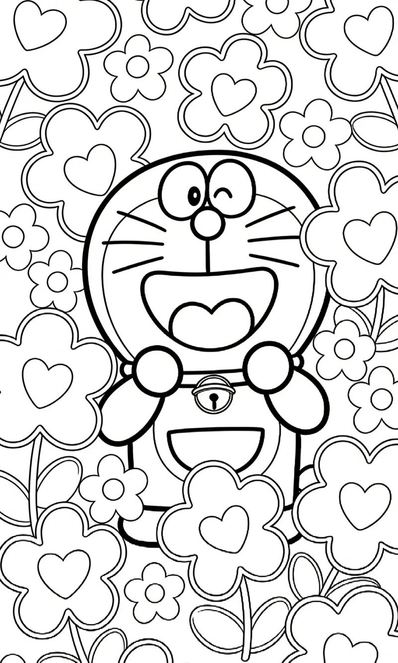 tranh tô màu doremon 28