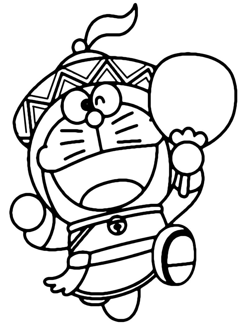 tranh tô màu doremon 30