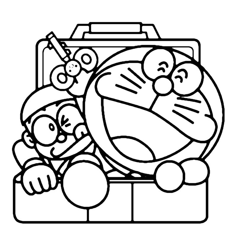 tranh tô màu doremon 31