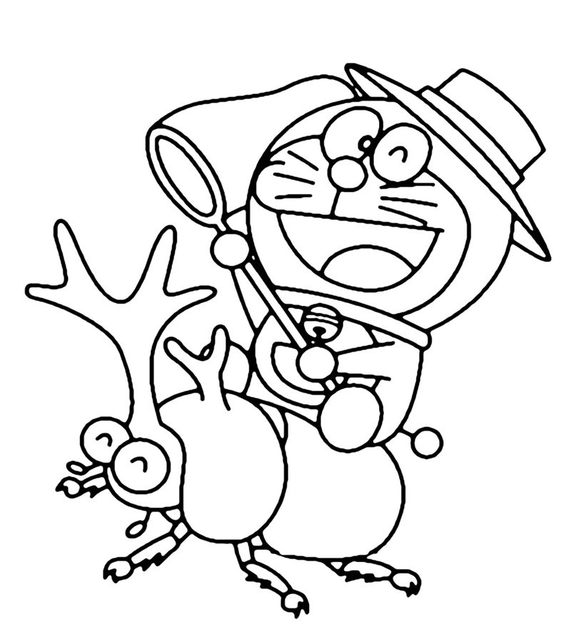 tranh tô màu doremon 32