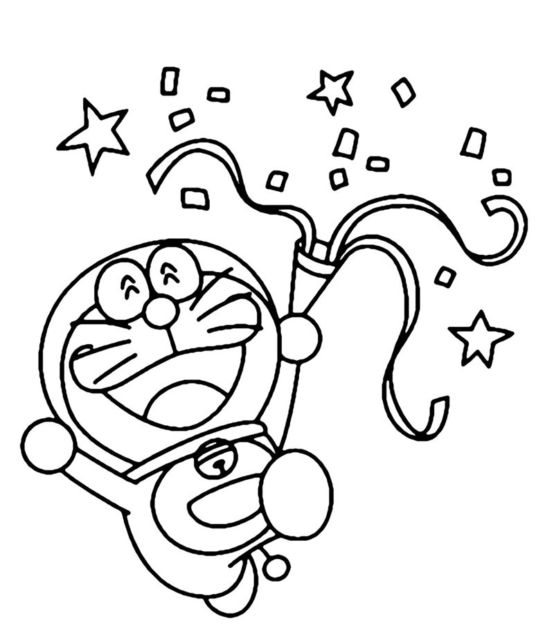 tranh tô màu doremon 33