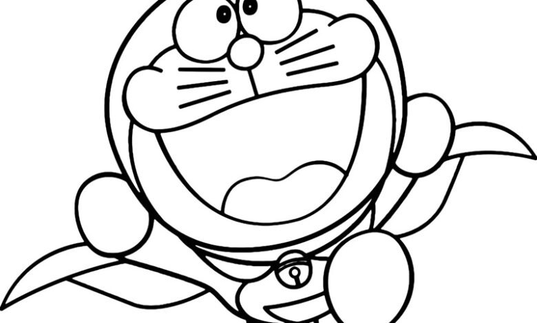 tranh tô màu doremon 34