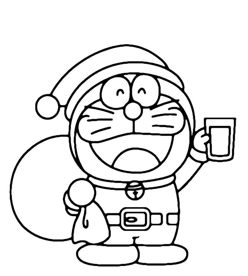 tranh tô màu doremon 35